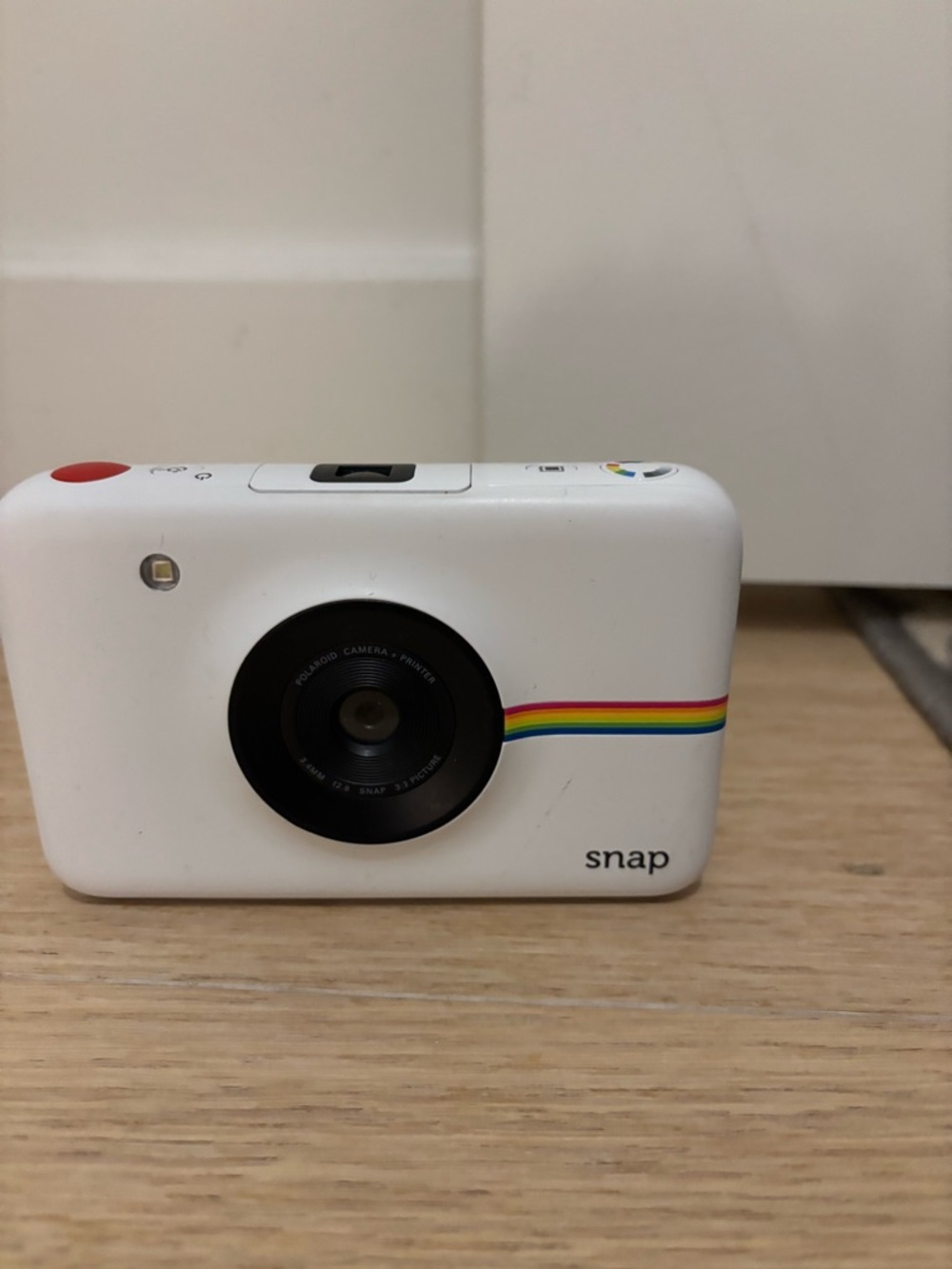 Polaroid Snap Instant Camera - White with Rainbow Stripe